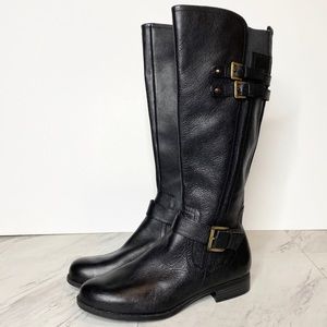 Naturalizer Jessie Black Leather Tall Boot 9W